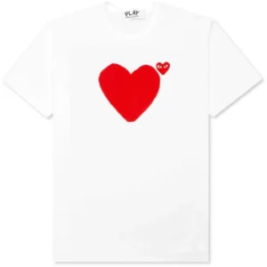 Comme Des Garcons Play Red Emblem No Eyes T-Shirt White