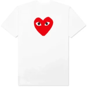 Comme Des Garcons Play Red Emblem No Eyes T-Shirt White