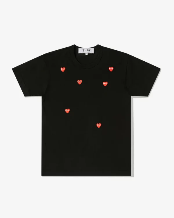 Play Multi Red Heart Logo T-Shirt Black